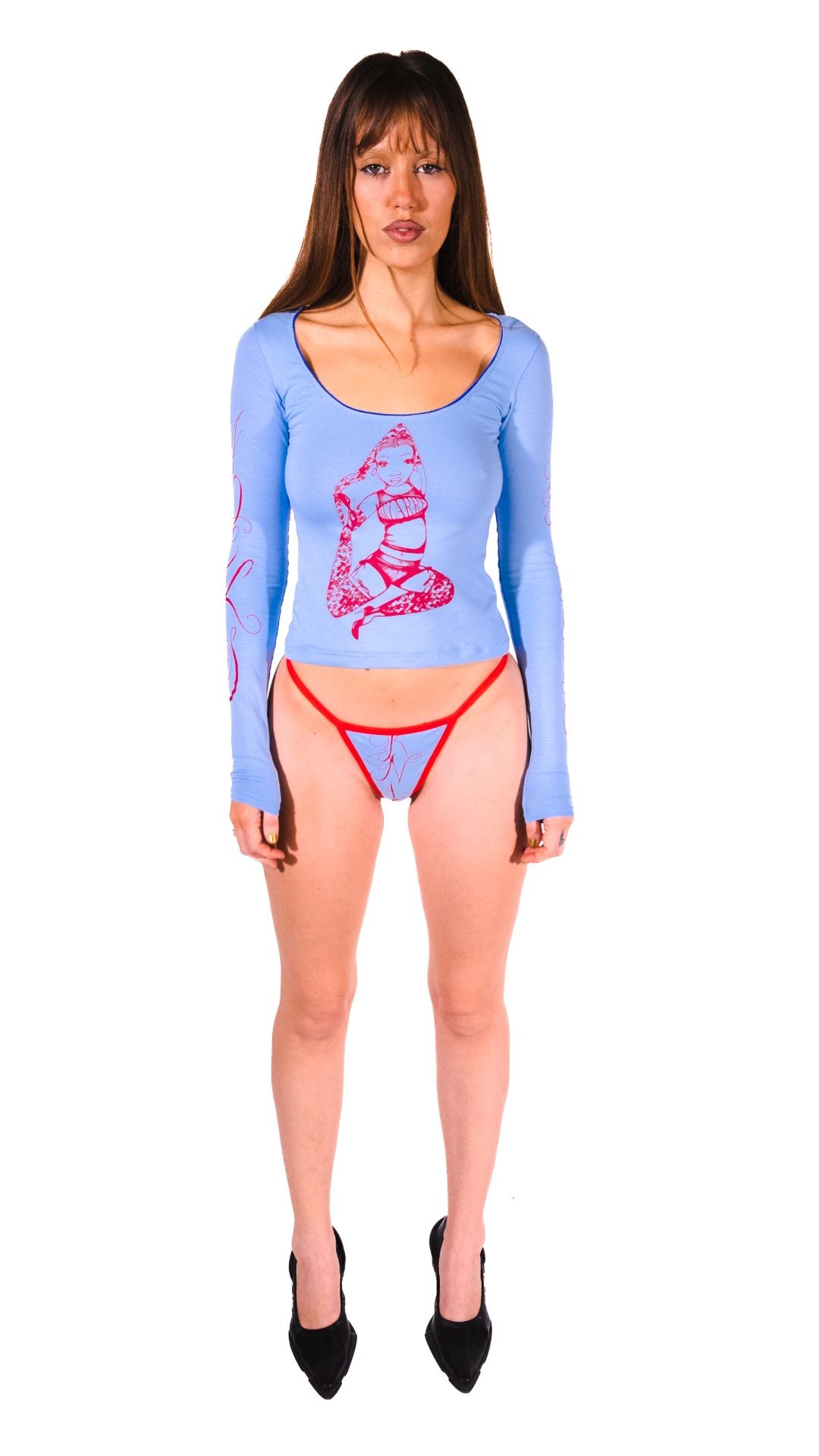 LUCKY PUPPY X BIZARRE - Blue Script LS