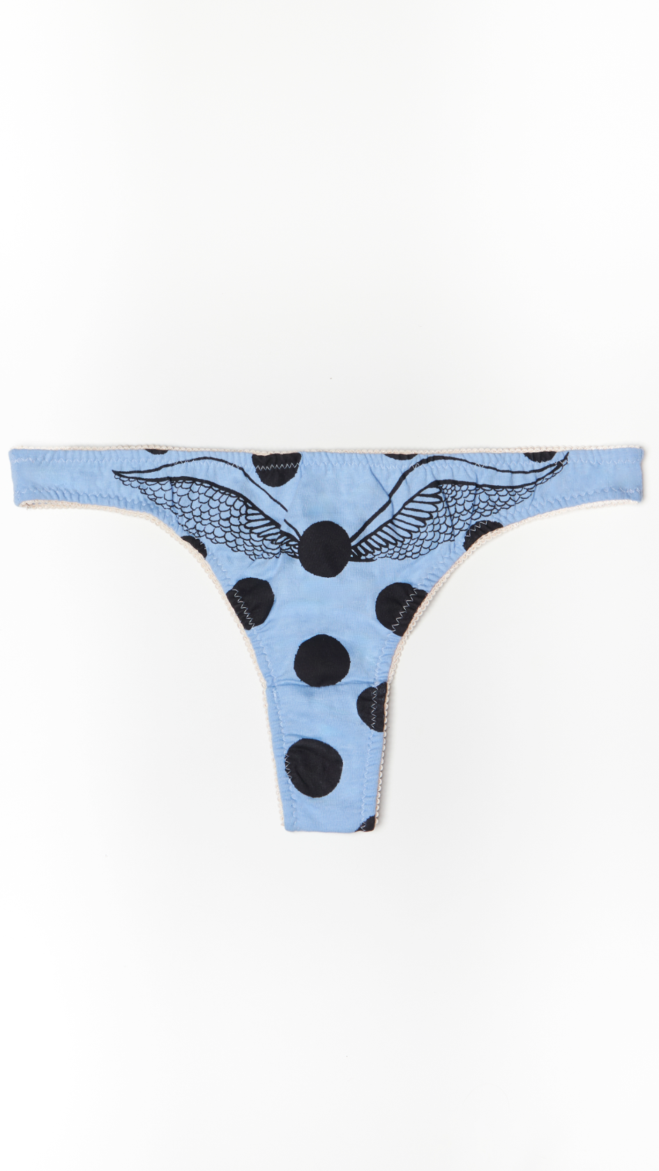 Blue Polka Thong - Lucky Puppy Collab